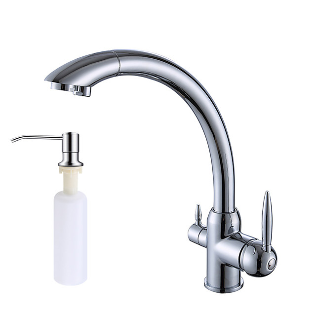 Küchenarmatur - zwei Griffe ein Loch galvanisiert Standard Standard