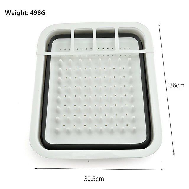Geschirrablage Rack faltbar 4-in-1 Küche zusammenklappbar Klappablauf