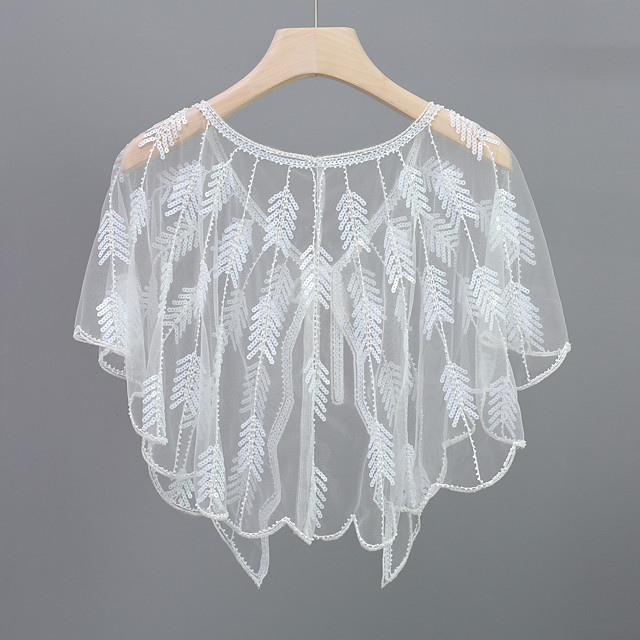 Meia Manga Elegante / Casamento Tule / Paetês Casamento / Festa / Noite Xale e Estola / Estolas Meia Manga Elegante / Casamento Tule / Paetês Casamento / Festa / Noite Xale e Estola / Estolas