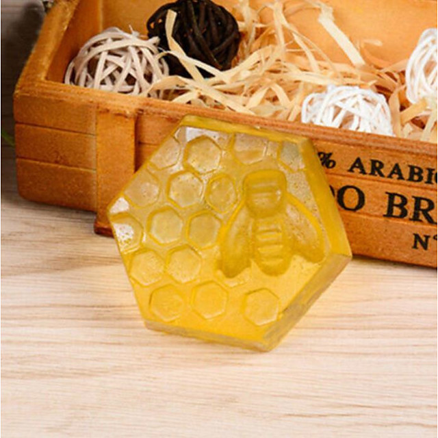 Honeycomb Mold 6 Bees Diamond Honeycomb Handmade Soap Silicone Mold Diy ...