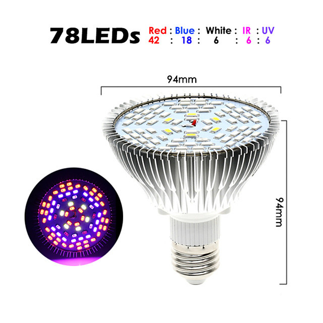 led kweeklamp volledige spectrum e27 phytolamp volledige bereik voor