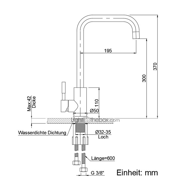 Execart monomando de arco alto níquel cepillado grifo de cocina