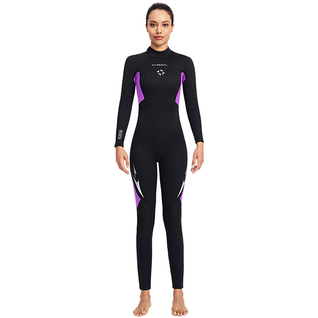 Dive&Sail Women's Full Wetsuit 3mm SCR Neoprene Diving Suit Thermal ...
