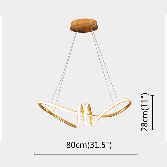 LED Pendelleuchte Kücheninsel Licht Gold Chrom modern 60cm 80cm