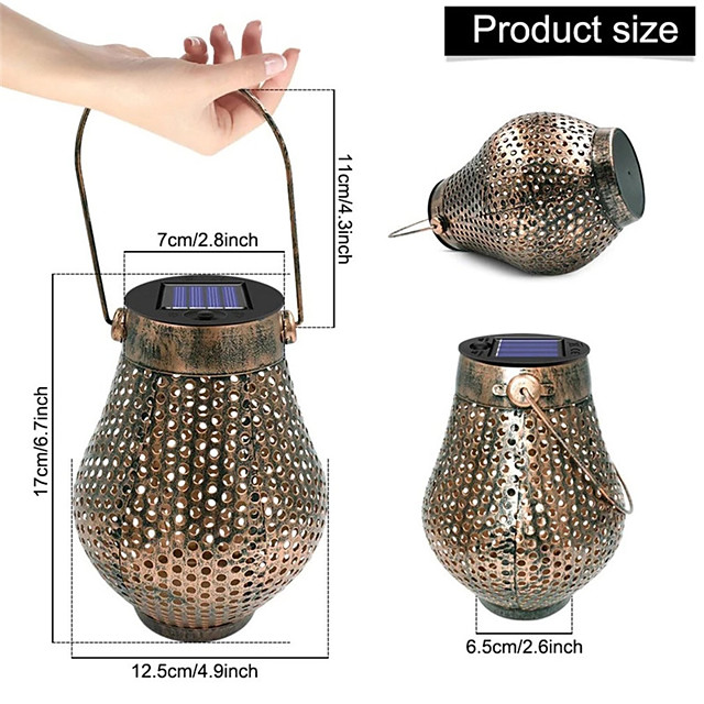 linterna de energía solar colgante al aire libre adornos de lámpara de