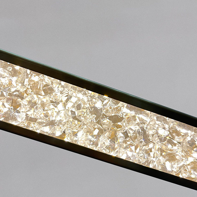 led pendelleuchte schwarz gold modern 80cm lineares design metall