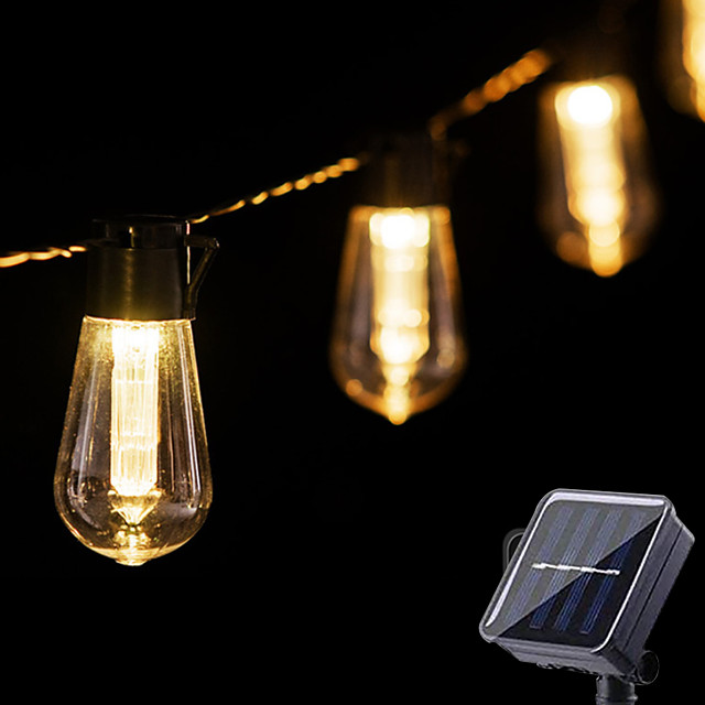 Solarbirne Lichterketten im Freien solar wasserdichte Retro-Glühbirne