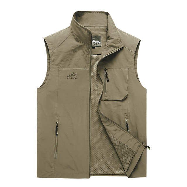 Men's Hiking Vest / Gilet Fishing Vest Work Vest Sleeveless Jacket Coat