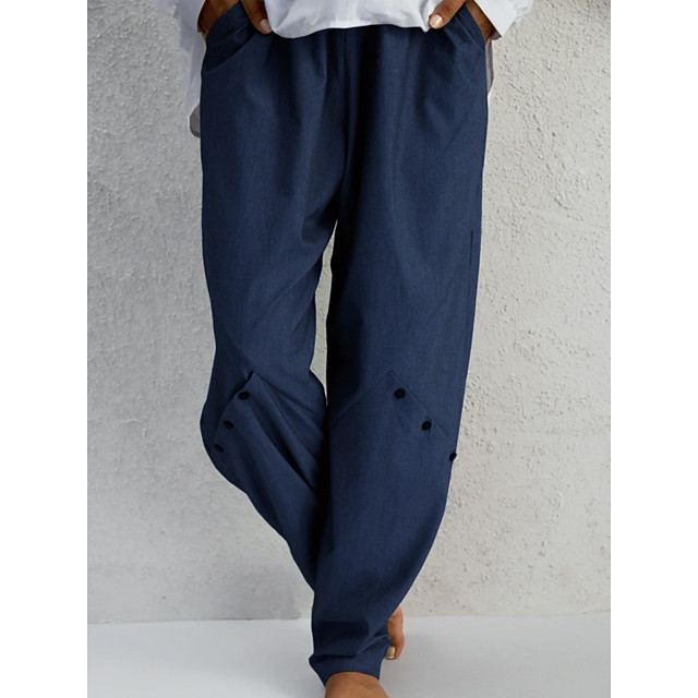 Pantalones de vestir negros para mujer, pantalones boho, pantalones de lino  para mujer, pantalones acampanados, pantalones de cintura alta para mujer,  pantalones de yoga con bolsillos 8745662 2021 – $16.19
