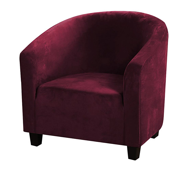 Fundas de sillón de terciopelo elástico para silla de club, protector