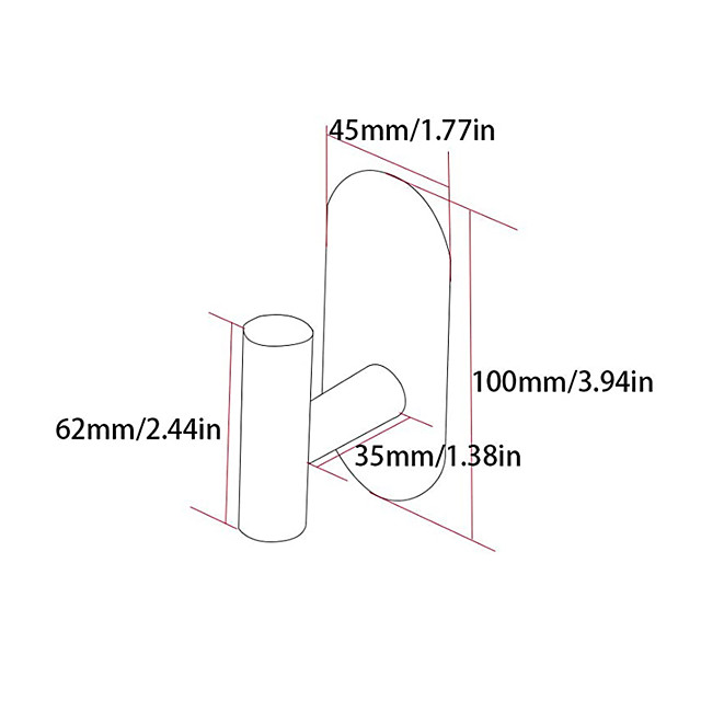 4 piezas gancho para batas nuevo diseño / autoadhesivo / creativo