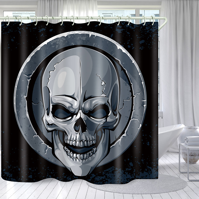 Skull Series Digital Printing Shower Curtain Curtains Hooks Modern Polyester New Design 8782706 2021 18 69 Skull Series Digital Printing, Skull Shower Curtain Hooks