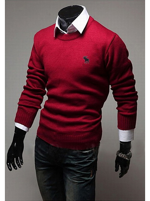 Hombre Casual Un Color Pullover Manga Larga Regular Cardigans suéter