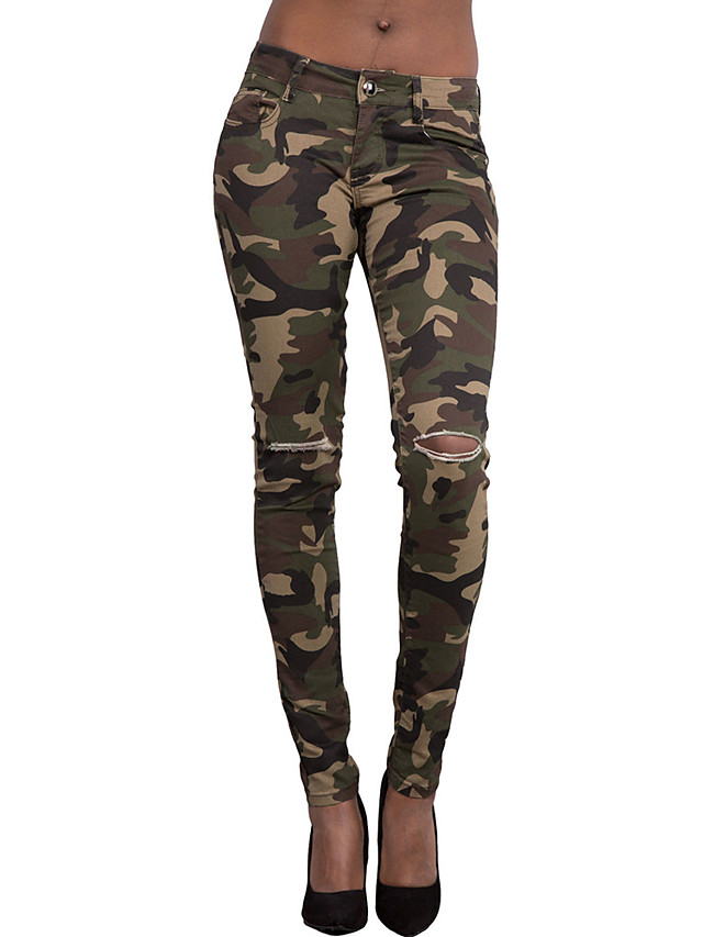 camo ripped skinny jeans