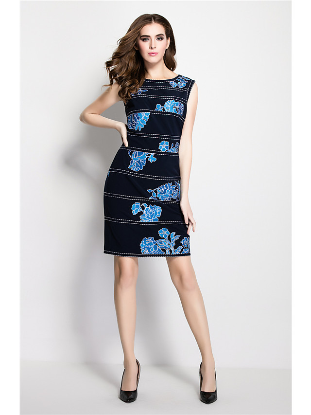 Femme Sortie Rétro Vintage Au dessus du genou Gaine Robe ...