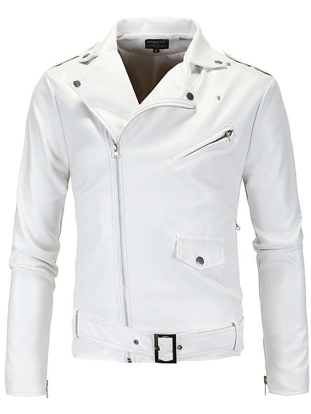 White Vegan Leather Jacket
