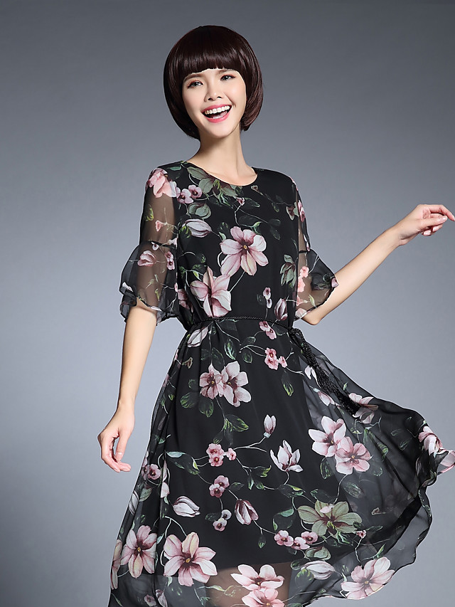 vestido florido transparente