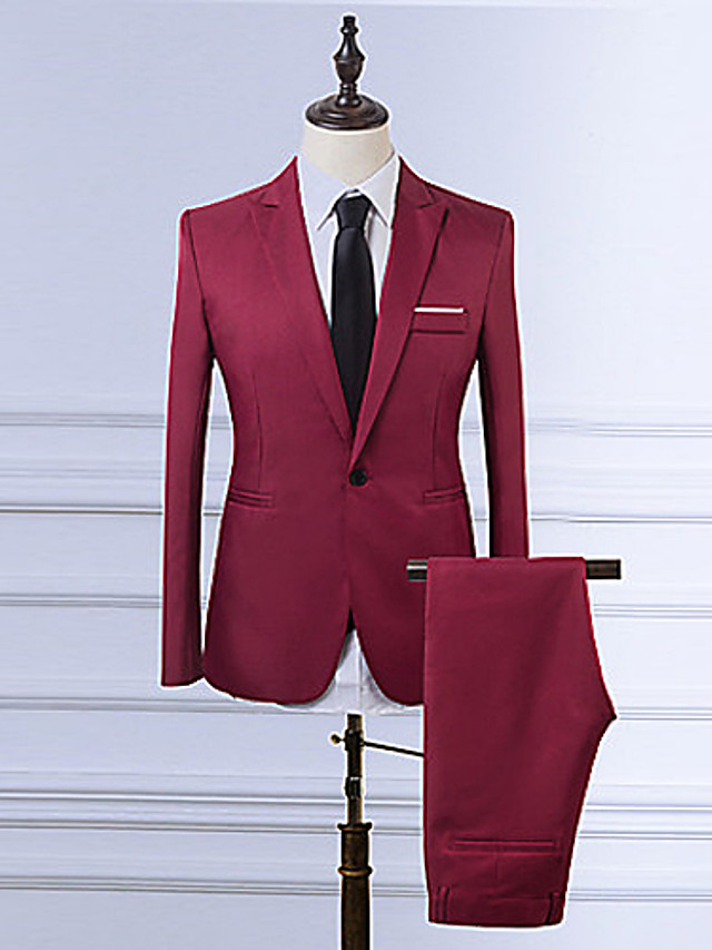 plus size burgundy suit