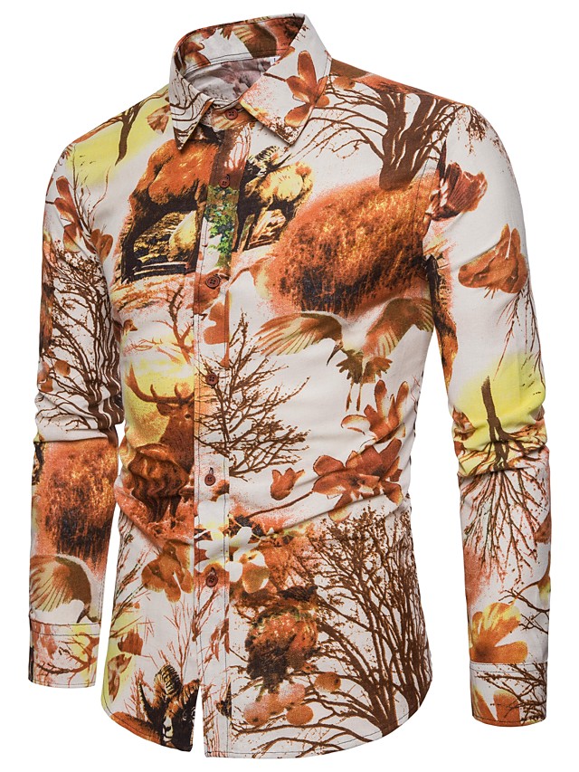 Chemise Homme, Fleur - Coton Lin Imprimé Soirée ...