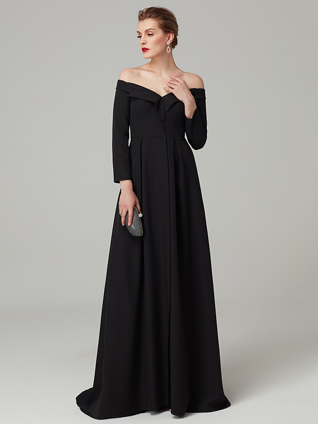 black long sleeve gala dress