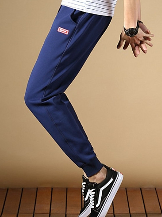 Men's Cotton Slim Sweatpants Pants - Solid Colored 6756632 2020 – $20.89