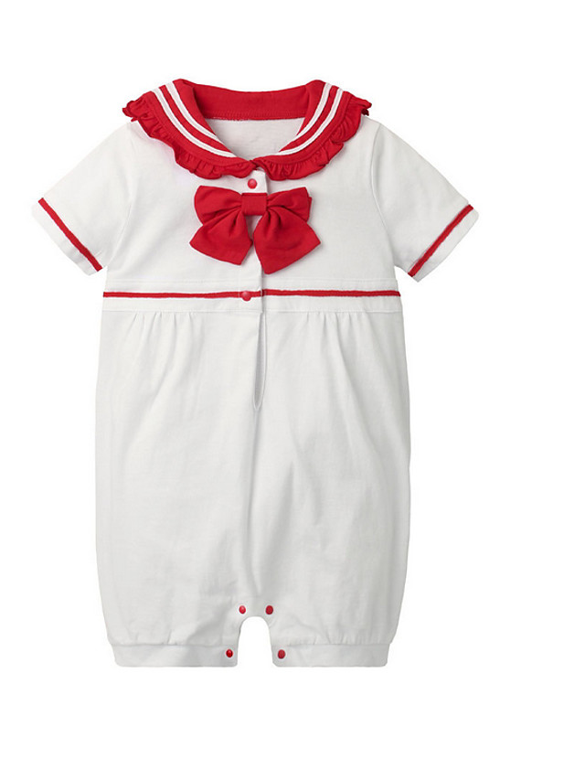 Bebis Flickor Grundläggande Enfärgad Grundläggande Kort ärm Bomull