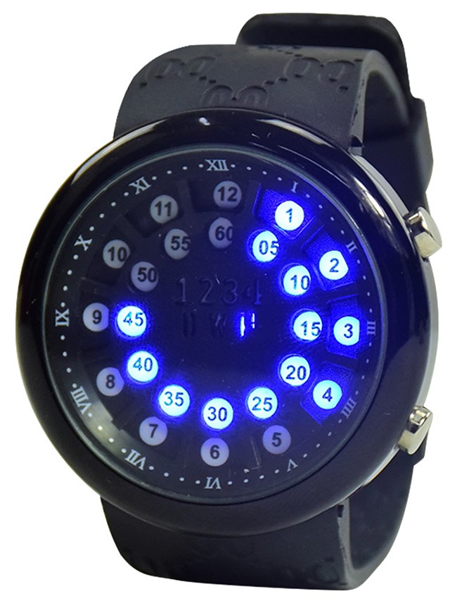 Homme Montre de Sport Montre Digitale Quartz Silikon Noir ...