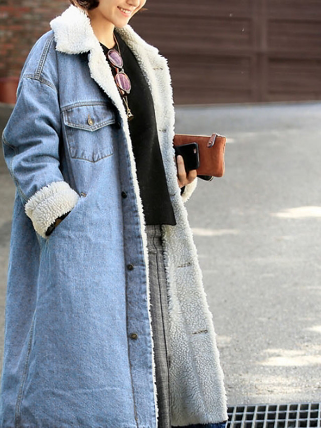 maxi length denim jacket