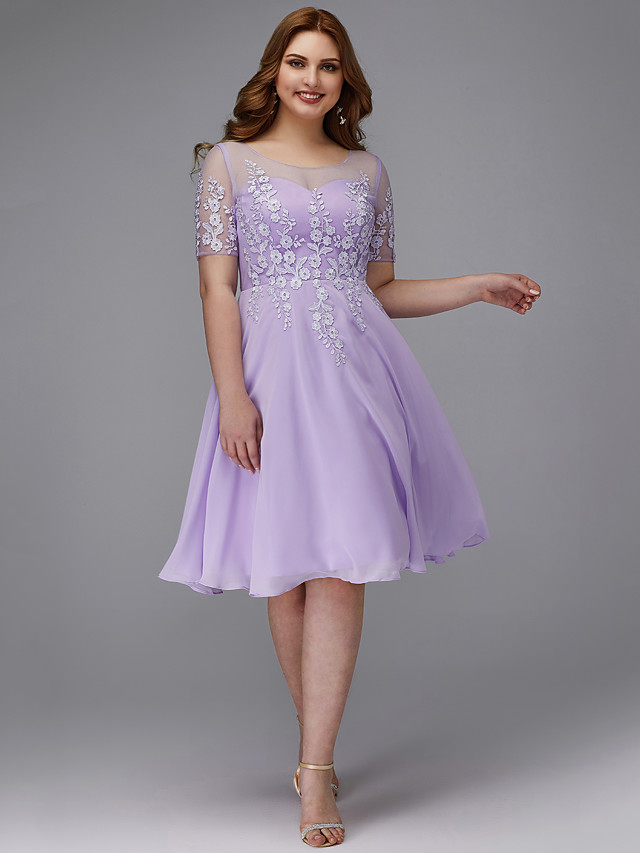 plus size purple dresses cheap