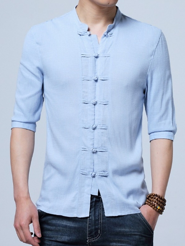 Chemise Grandes Tailles Homme, Couleur Pleine - Coton ...