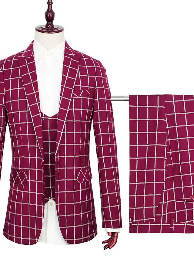 Leicht Braun / Dunkel Braun / Marineblau Kariert Weite Passform