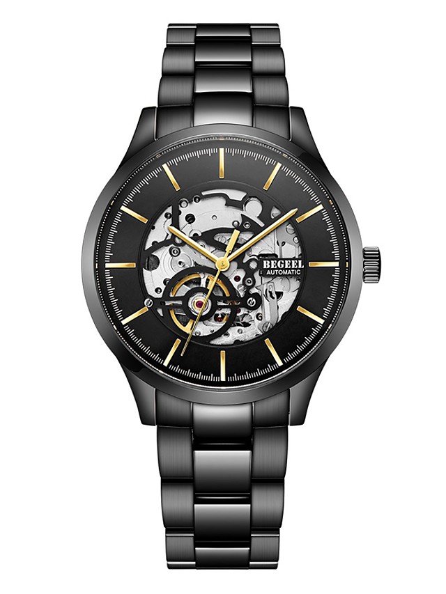 self winding skeleton watch