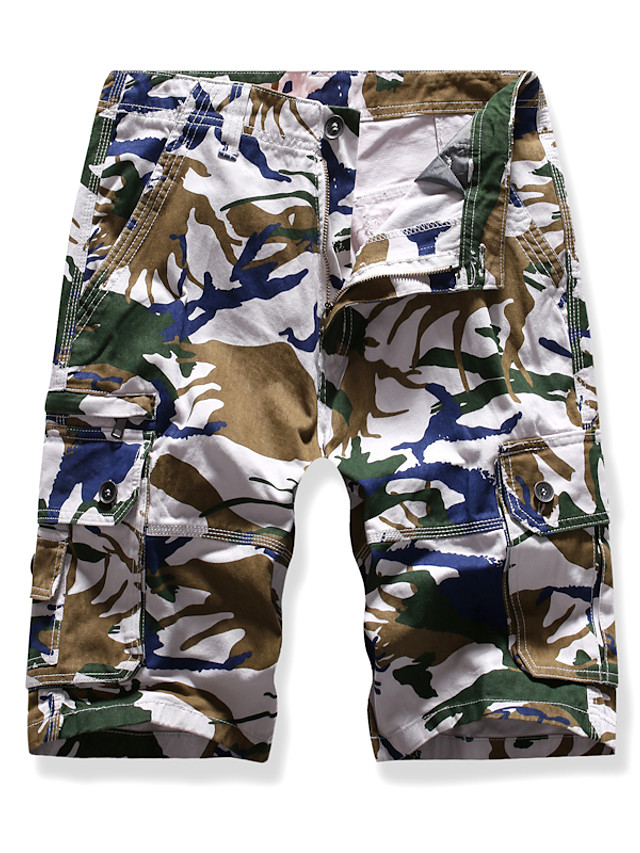 Pantalones cortos para artes marciales color gris estampado de camuflaje