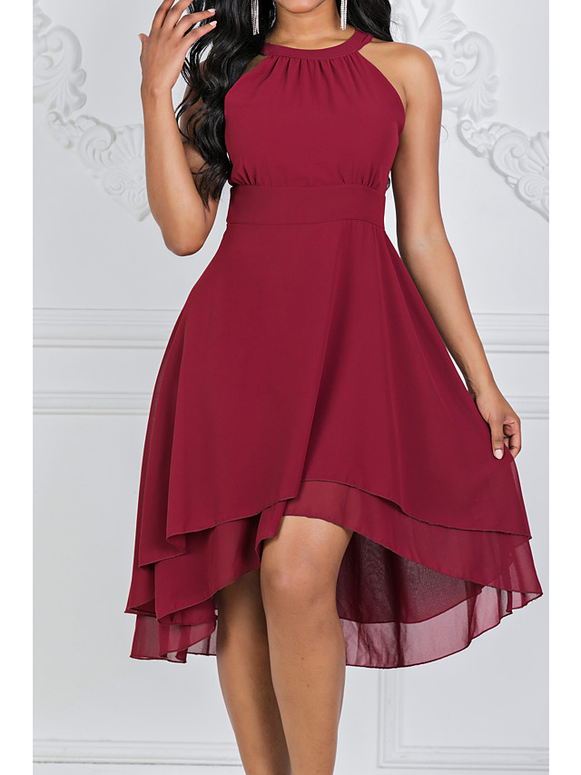 High Neck Dresses Women's Holiday Going out Casual / Daily Sexy A Line ...
