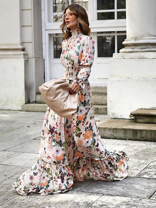 Модное Платье С Цветочным Принтом 2021