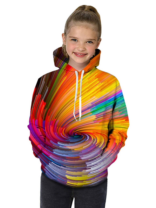 girls rainbow hoodie