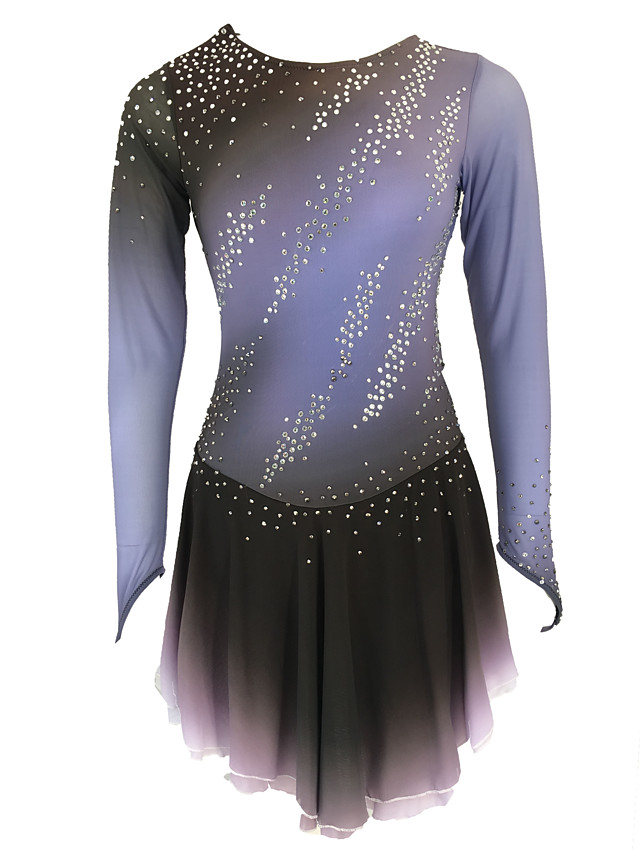 21Grams Figure Skating Dress Women's Girls' Ice Skating Dress Grey Open ...