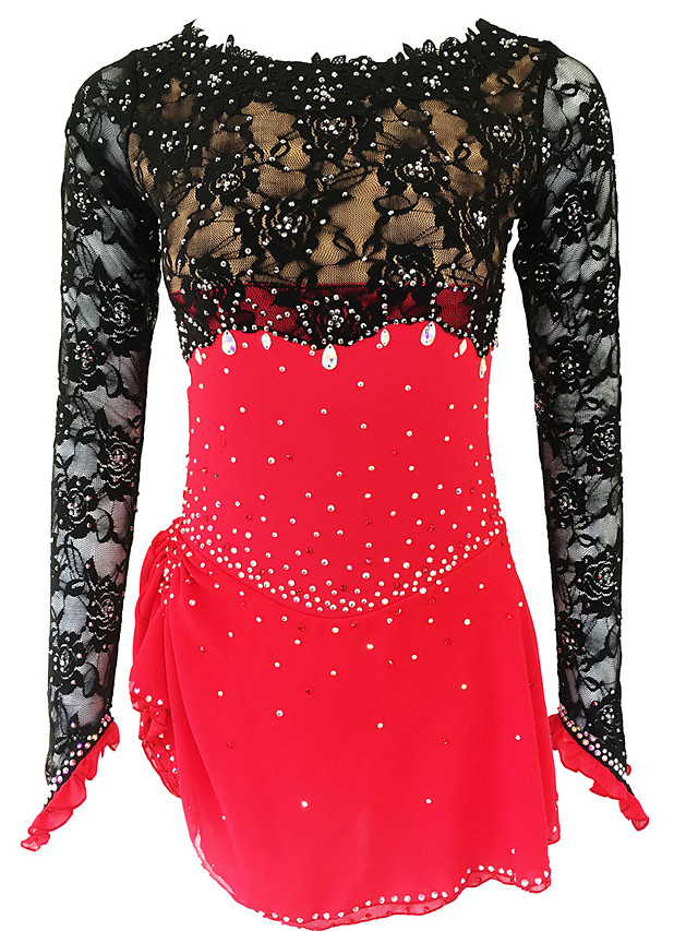 ice skating dress red