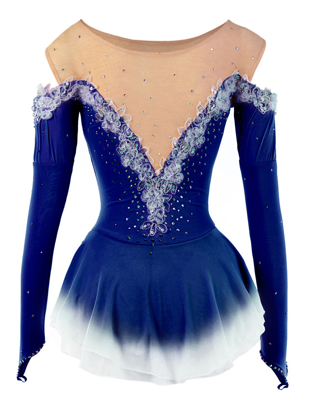 Robe De Patinage Artistique Professionnelle Rouge Pour Filles Et Femmes - Justaucorps élasthanne Pour Compétition, Danse, Gymnastique