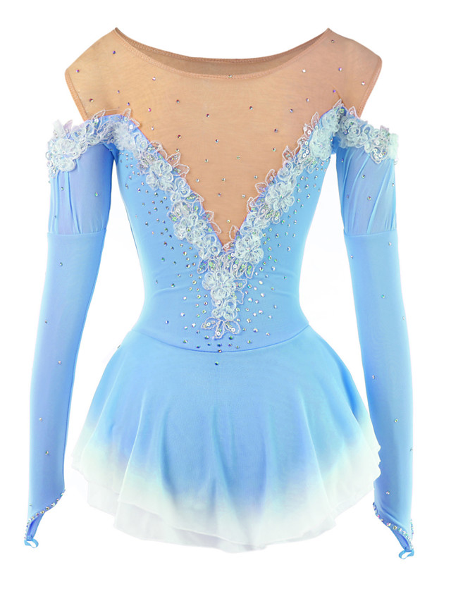 LIUHUO vesto da pattinaggio di figura su ghiaccio per body da ginnastica rmica da ballo per bambini adulti per ragazze LIUHUO DancePurple  200000532