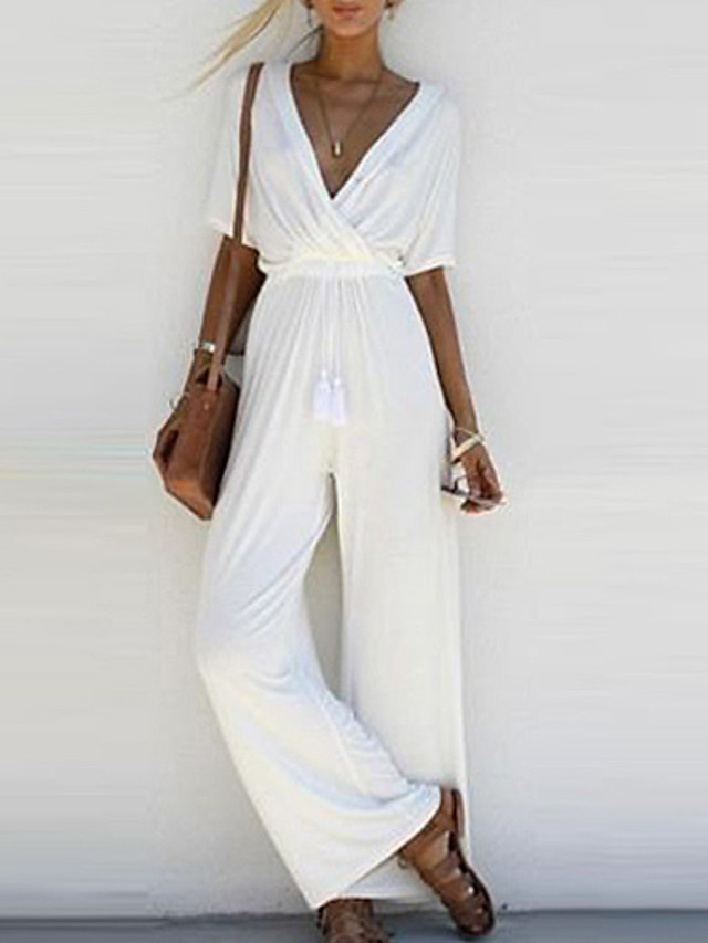half black half white jumpsuit