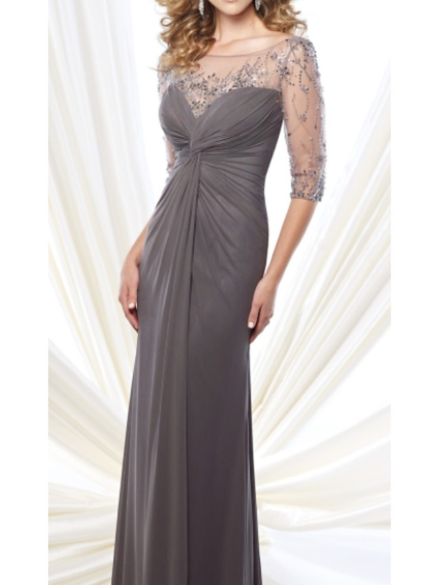 Sheath Column Mother Of The Bride Dress Elegant And Luxurious Jewel