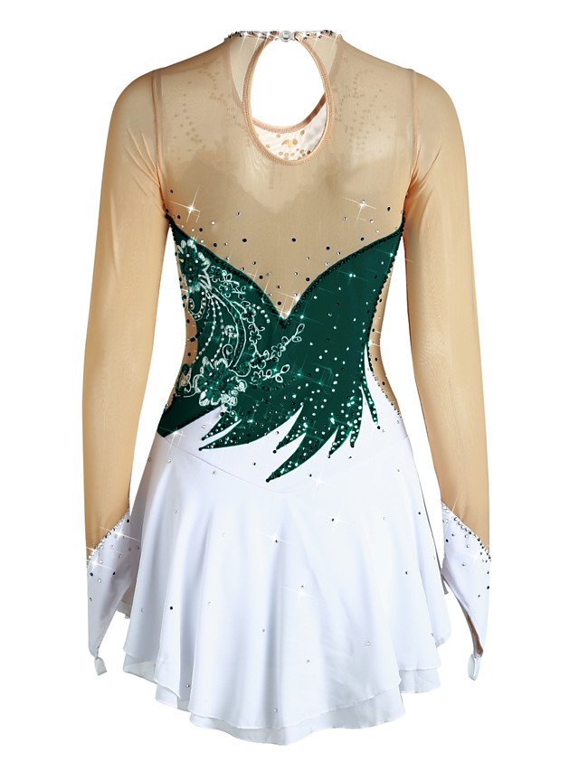 Eiskunstlaufkleid Damen Mit Strass - Langarm Trikotanzug Für Wettbewerb & Training