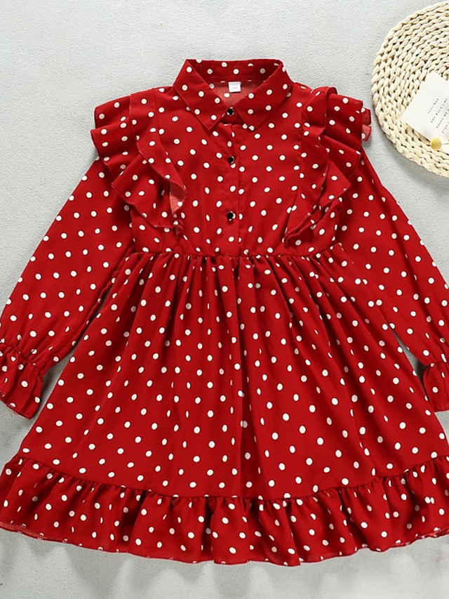 Kids Girls' Polka Dot Dress Red 7875435 2021 – $19.79