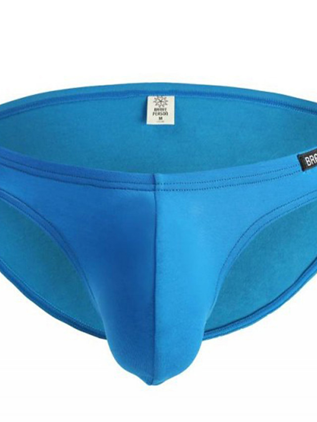 Men's 1 Piece Basic Briefs Underwear - Normal Low Waist Light Blue ...