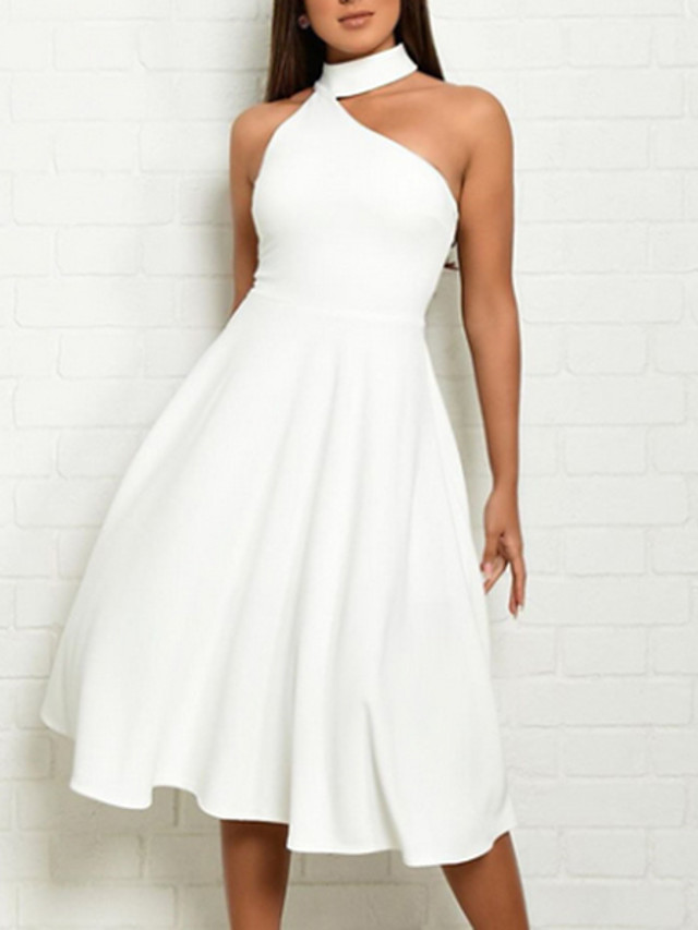 halter neck dress midi
