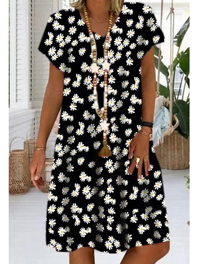 casual black shift dress