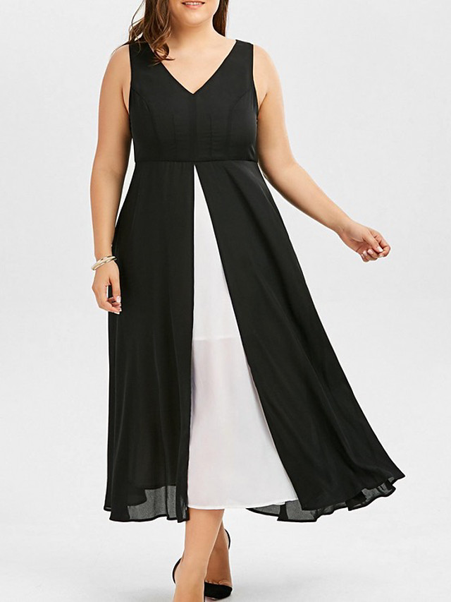 black chiffon dress midi