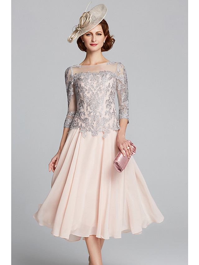 aline mother of the bride dresses tea length