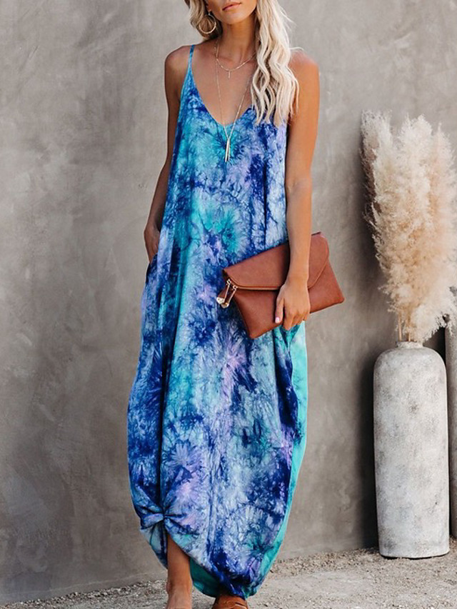 dusty blue maxi dress casual